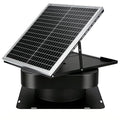 30W Solar Attic Vent Fan 2000CFM High Airflow Brushless DC Motor 60,000Hrs Lifespan with 12inch Blade Alloy Fan, Weatherproof Roof Vent for Home, Garage, Greenhouse, No Remote