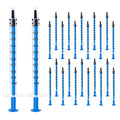 24 Pack 1ml Syringe Without Needle Small Plastic Syringes Sterile Packed with Measurement for Oral, Dental, Lab, Plant Hydroponic, Pet Use