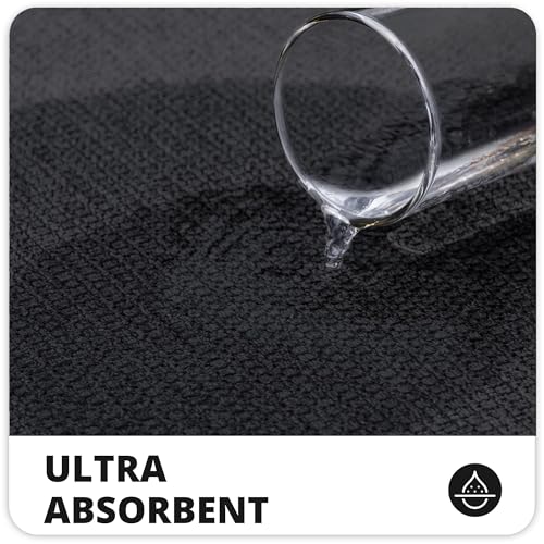 Bosap Bath Mat,Ultra Thin Bathroom Runner Rugs,Large Bath Mats for Bathroom,Quick Dry,Non-Slip,Machine Washable,Low Pile,Bath Rug,Shower Outside,Sink,Home Decor Accessories.Black,3'x5'(36x60inch) - color: Black, size: 3' X 5' (Rectangular)