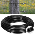 Pushglossy 50 Feet Electric Fence Insulator Tubing Accommodates Up to 12-1/2 Gauge Fence Wire, Insulated Tube for Corner Post and End of Fence, PE High Tension Wire Insulator, Black