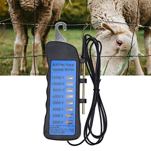 Electric Fence Tester MLD 002A6, 12KV Electric Fence Fault Finder, Equipped with Electric Fence Indicator Light for Farms, Gardens and Livestock Enclosures, 6.5x2.4x0.8in