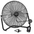 Lasko 20" High Velocity Wall Mount Fan with Pivoting Head - 3 Speeds, Remote Control, Ideal Wall Mount Fan or Floor Fan for Home, Garage, Attic, Black/Silver H20660 - color: Black/Silver