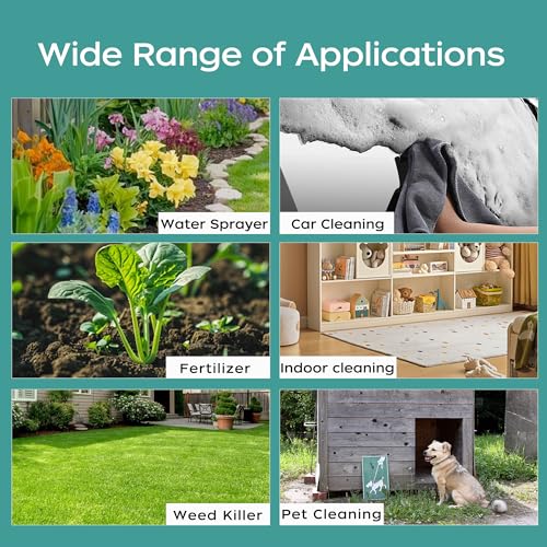 Battery Powered Sprayer 2 Gallon Garden Sprayer, Advance Electric Sprayer with 2 Adjustable Speed, 6 Mist Nozzles, USB Rechargeable with for Yard Lawn Garden (Sprayer-2 Gallon) - color: Sprayer-2 Gallon