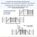 MorningRo 1 Set T Post Gate Hinge Pins Set Steel Farm Gate Hanger Hardware from a Metal T Post, for Ranch, Garden, Backyard, Install Easy