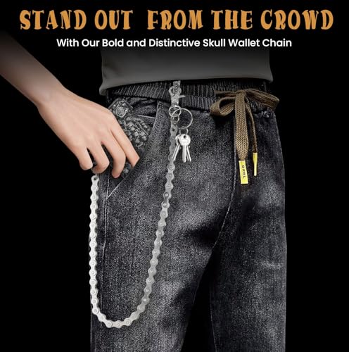 Pants Chains Layer Metal Chain Waist Wallet Keychain Jeans Chains for Men Women Daily Wear - color: Bike Chain