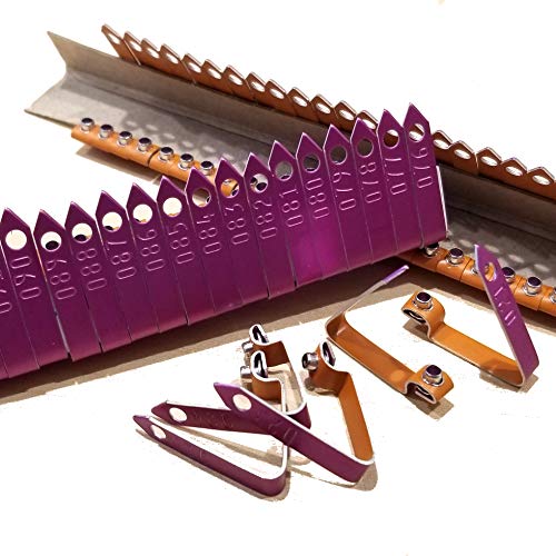 Pinnon Hatch Farms Custom Engraved Aluminum Zip Wing Bands Chicken Poultry Duck Peacock Identification Tags Text with or Without Artwork (100, Purple) - color: Purple