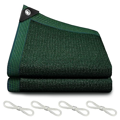 90% Blackish Green Shade Cloth, 12 x 12 ft with Reinforced Grommets | Durable mesh shade net for greenhouses, plants, chicken coops, pergolas, pools, canopies, patios and gardens - size: 12 ft x 12 ft