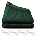 90% Blackish Green Shade Cloth, 12 x 12 ft with Reinforced Grommets | Durable mesh shade net for greenhouses, plants, chicken coops, pergolas, pools, canopies, patios and gardens - size: 12 ft x 12 ft