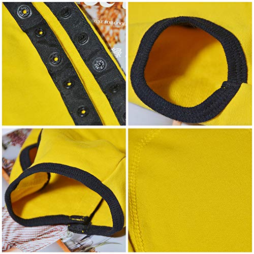 Dog’s Recovery Suit Post Surgery Shirt for Puppy, Wound Protective Clothes for Little Animals(Yellow-XXS) - color: yellow, size: XX-Small