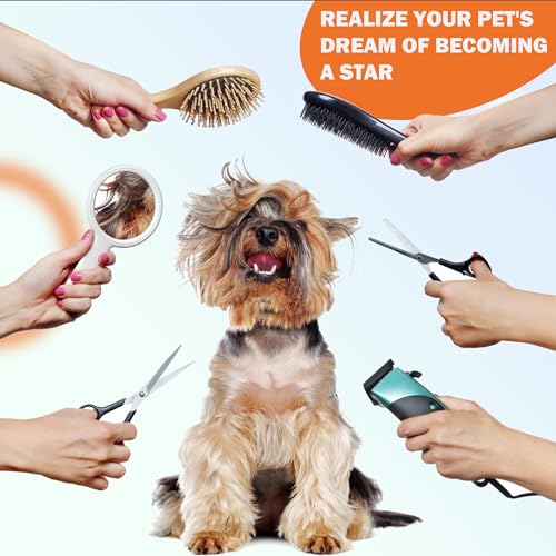 Dog Grooming Replacement Blades | Compatible Low Noise Dog Clippers | Dog Clipper Blades Compatible | Pet Grooming Replacement Blades | Dog Clipper Blades, Cleaning Brush
