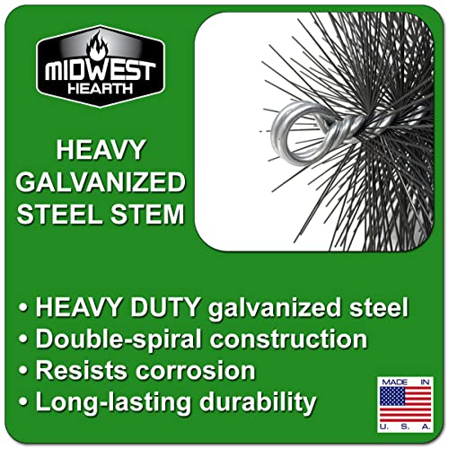 Midwest Hearth Square Wire Chimney Cleaning Brush (6-Inch Square) Made in USA - size: 6-Inch Square