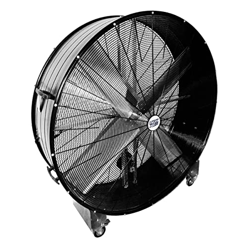 Maxx Air 60 Inch High Velocity Industrial Belt Drive Drum Fan | Heavy Duty Barrel Fan with Durable Rolled Steel Housing | Commercial, Garage, Workshop, or Warehouse Use | 19,000 CFM