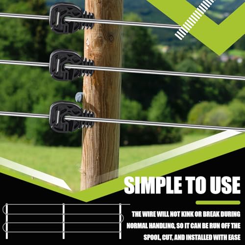Blulu 14 Gauge Aluminum Electric Fence Wire 1640 ft for Garden Electric Chicken Craft Wire Fence Aluminum Magnesium Alloy High Conductivity and Longevity - size: 14 Gauge 1640ft