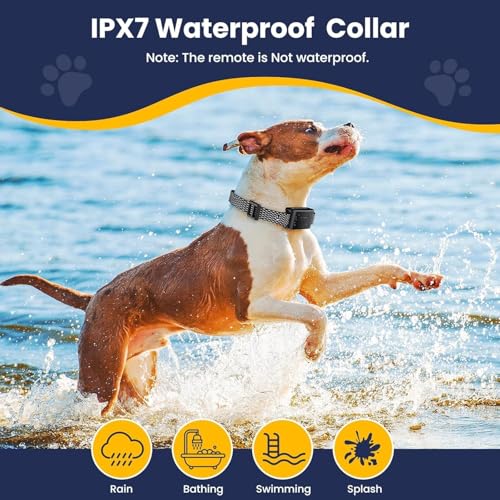 Wireless Dog Fence, Electric Fence for Dogs, Training Collar with Remote System 185 Days Standby Time, Waterproof & Flash Light Portable Dog Perimeter Collar with 3 Training Mode, Upgrade Black 1 PACK