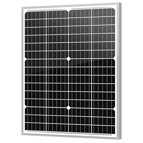 Newpowa 10BB 35W 12V Solar Panel High-Efficiency Monocrystalline PV Module Designed for Off Grid System, Charge Your Battery of RV, Boat, Camper, Trailer, Gate Opener - size: 35W 12V Single Panel