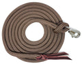 14FT Lead Rope with NP Snap - color: Brown, size: 14 ft. Nickel Trigger Snap