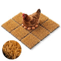 Chicken Nesting Pads, 12x12 Washable Artificial Grass Mat for Chicken Coop, Reusable Pet Garden Turf with Rubber Backing (8 PCS Brown) - color: 8 PCS Brown
