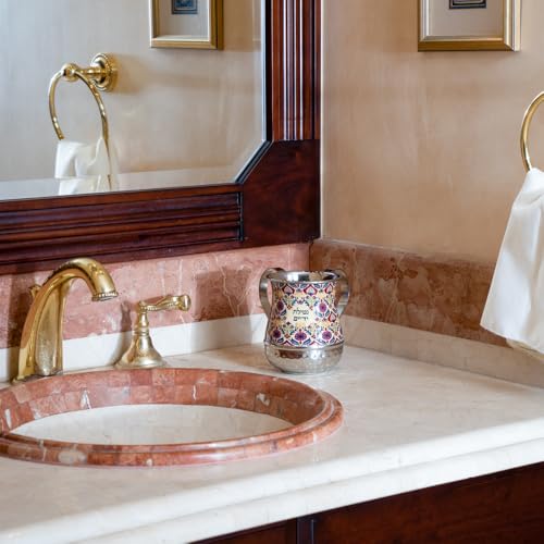 EMANUEL Yair Printed Aluminum Hand Washing Cup for Netilat Yadayim (Oriental NY-3) - color: Oriental NY-3