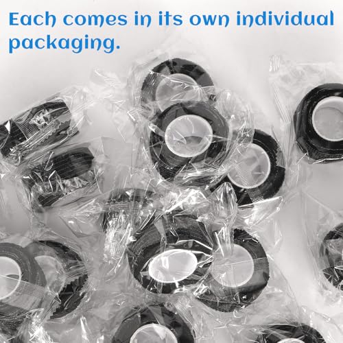 24 Rolls Elastic Self Adhesive Bandage Wrap 1 Inch, Breathable Non Woven Cohesive Bandage, Vet Wrap for Dogs, Ankle Sprains Swelling Medical First Aid Tape, Sports Athletic Tape Color Black - color: 1 Inch-24 Count Black