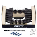 JobSite The Original Boot Scrubber - Includes Drill Bit & Screws for Masonry & Concrete Mounting - All Weather Industrial Shoe Cleaner & Scraper Brush