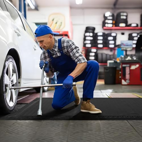 Anti Fatigue Mats Industrial 2' x 5' 15/16" Thick Ergonomic Standing Mat Commercial Heavy Duty Diamond Plate Shop Floor Mats Helps Relieve Back and Leg Soreness - size: 2' x 5'