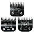 Size 4FC+5FC+7FC Detachable Dog Grooming Blades, Compatible with Andis, Oster A5, Wahl KM10 Series Clippers, Cut Length 3.2-9.5mm, Black - size: 4FC+5FC+7FC
