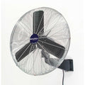 Global Industrial 30" Diameter Commercial Wall Mount Fan, Fixed & Oscillating (Black) - color: Black