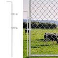 32" x 1-3/8" Heavy Duty Cane Bolt for Chain Link Fence Gate Drop Rod 1 Pack | Galvanized Steel Hardware Ground Latch for Single or Double Gate in Yard, Garden, Farm - size: 32in(1-3/8" thickness)
