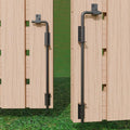 18" Heavy Duty Cane Bolt Gate Drop Rod with Black Finish-Steel Gate Ground Latch Designed for Wood Metal Vinyl Gates or Double Doors Fence Applications-2 Pack - size: 18 Inch-2 Pack