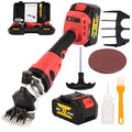Cordless Electric Professional Sheep Shears,Rechargeable Heavy Duty Animal Grooming Clippers,Electric Shearing Clipper for Sheep,Goat,Cattle&Other Farm Livestock Pet(2*4000mAh Lithium battery)