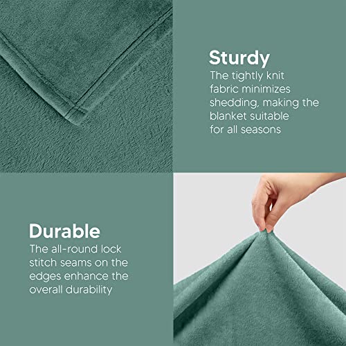 Utopia Bedding Soft Fleece Bed Blanket Throw Size Celadon (50x60 Inch) | Microfiber Plush Warm Lightweight Breathable Cozy Blanket Anti-Static, All Season Use, Gift for Women and Men - color: Celadon, size: Throw (50x60 Inch)