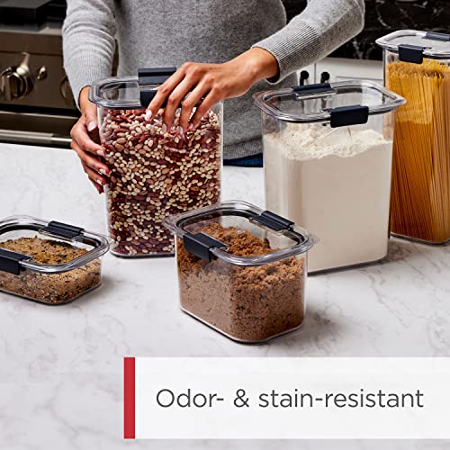Rubbermaid Brilliance Airtight Cereal Food Storage Container, Shatterproof, BPA-Free and Dishwasher-Safe, 32oz Capacity - size: 18 Cup
