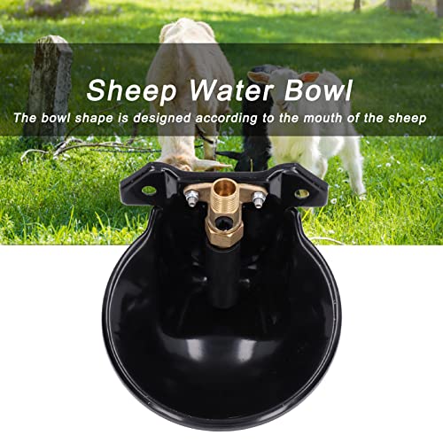 Stainless Steel Sheep Water Bowl with Touch Switch, Drinking Tool Goat Feeders Animal Feeder Automatic Drinking Bowl for Goats and Livestock, 7.1 Inch