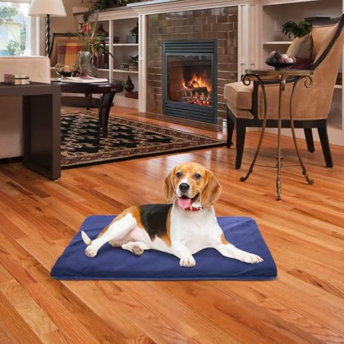 RIOGOO Pet Heating Pad, Electric Heating Pad for Dogs and Cats Indoor Warming Mat with Auto Power Off (M:18" x 18") - size: Medium