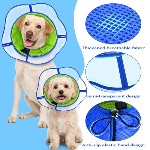 Soft Dog Cone Collar - Adjustable Recovery Padding Cone for Small Dogs After Surgery to Stop Licking, Breathable Lightweight Elizabethan Protective Neck Collar for Pet Cat Puppy (XL) - size: XL(Neck: 18.8"-20.8")