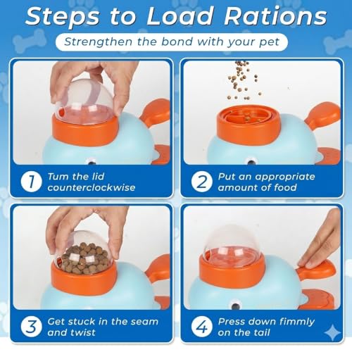 Anxuyixin2-in-1 Duck Shaped Interactive Pet Puzzle Toy, Slow Food Dispenser (Yellow Duck and Blue Whale Shaped with Buttons), Cat and Dog Snack Dispenser Feeding Toy - color: Yellow and light blue