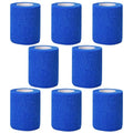 Self Adhesive Bandage Wrap,2" Blue Cohesive Bandages Vet Wrap Sports Tape | CIYAGPOOU 8 Pack Breathable Elastic Bulk for First Aid Supplies, Wrist Sprains Protection - color: Blue Self Adhesive Bandage Wrap