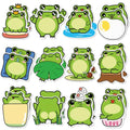 Yinder 24 Pads Frog Sticky Notes Kawaii Cartoon Party Favors School | Fun Memo Pads for Students, Self Adhesive Notepad Gifts, Back to School Supplies, Cute Desk Organizer Accessories - style: Frog