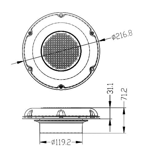 Pactrade Marine Boat 8.5" Solar Powered Stainless Steel Ventilator Fan II for Boat Yacht Camper Home Pontoon