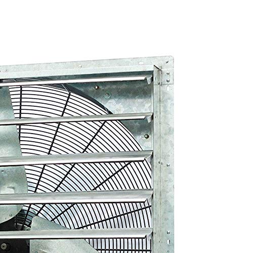 Iliving - 36" Wall Mounted Shutter Exhaust Fan - Automatic Shutter - Single Speed - Vent Fan For Home Attic, Shed, or Garage Ventilation, 6128 CFM, 9000 SQF Coverage Area, Silver (ILG8SF36S)