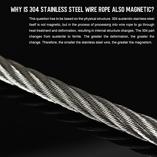 1/16 Wire Rope, 200FT 304 Stainless Steel Cable with 100Pcs Crimp Sleeves, Aircraft Grade, 7x7 Strand, 368lbs Breaking Strength, for Garden Trellis, Clothesline, Railing,Trellis - size: 200 ft