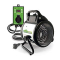 BioGreen Electric Greenhouse Heater & Fan with Digital Thermostat PALMA | 1500 Watts, 5100 BTU/hr | 5800 ft³/h Air Circulation -58 to 210.2°F | Stainless Steel | Spraywater Proof - color: Black