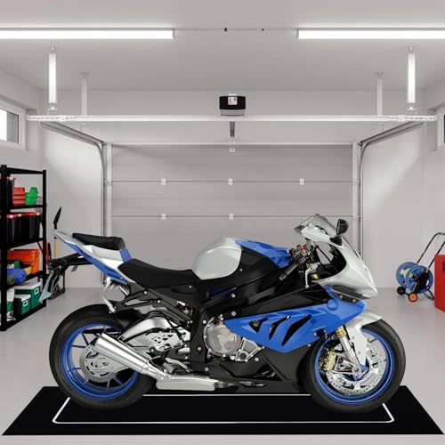 Drydiet Motorcycle Mat Garage Floor Rug Washable Parking Mats for Garage Floors Non Slip Oil Absorbent Pad Rubber Backing Layer Protects Floor(Basic Style,98 x 31 Inch) - size: 98 X 31 Inch, style: Basic Style