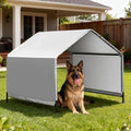 4'x 4'x 3.3' Dog Shade Shelter, Outdoor Dog Tent Dog House Canopy Waterproof, Sun Protection with Ground Stakes for Pet Medium Large Dogs, Cats, Pigs, Chicken, Goose (4‘’) | 4'X4'X3.3' Dog Tent, Windproof & Waterproof, Easy To Clean, Spacious Rest Space S