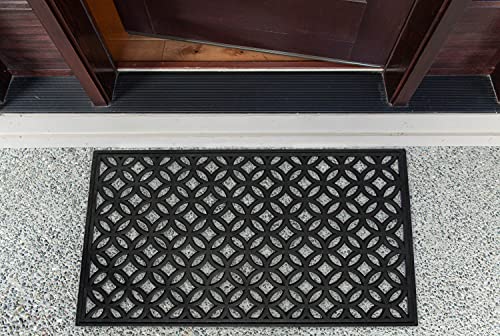 DII Rubber Doormats Collection All Weather, 18x30, Lattice - color: Lattice, size: 1'6" x 2'6" (Rectangular)