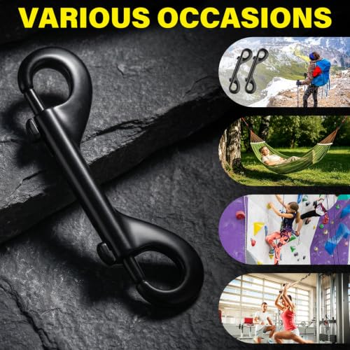 ERKOON 4.7 Inch Double End Trigger Snap Bolt Hooks for Horses (50 Pack) | Heavy Duty Metal Clips, Large Trigger Snap Hooks for Feed & Water Buckets, Hay Net, Horse Stall, Fence & Farm Daily Use - size: 50 Pack
