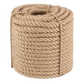 Twisted Manila Rope 3/4 in x 100 ft Natural Jute Ropes Thick Hemp Rope for Railing Docks Tug of War Decorating Crafts Nautical Landscaping Swing Hammock - size: 3/4inch x 100feet