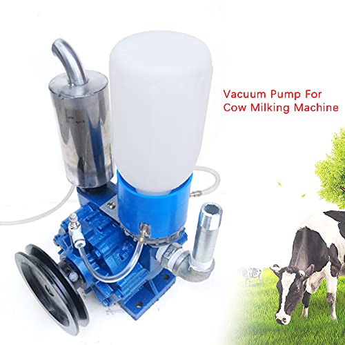 Cow Milking Machine, 250L/Min Electric Vacuum Pump Milker Bucket Tank Barrel 1440R/Min Portable Livestock Milking Equipment for Cow Sheep Goat
