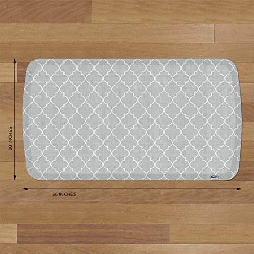 GelPro Elite Trellis Light Grey Kitchen Comfort Mat, 20" x 36 - color: Trellis Light Grey, size: 36"L x 20"W x 0.8"Th