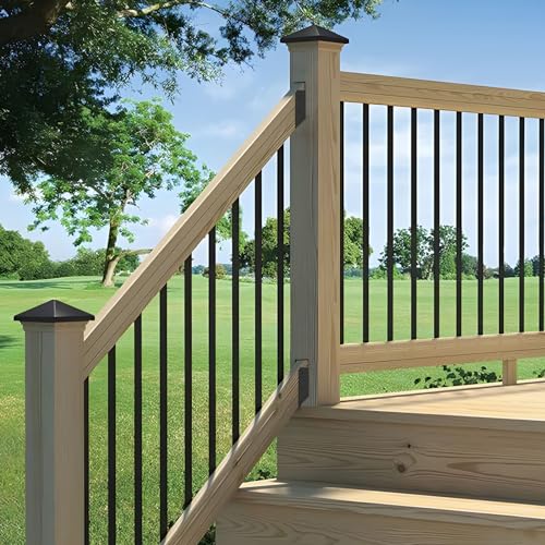 30° Stair Angle Stainless Steel Deck Railing Brackets Connectors for 2"x4" | Actual 1.5"x3.5" Railing Wood Post Stair Fence Railing Connectors with Coated Wood Screws, 2 Pair. - style: 4PCS